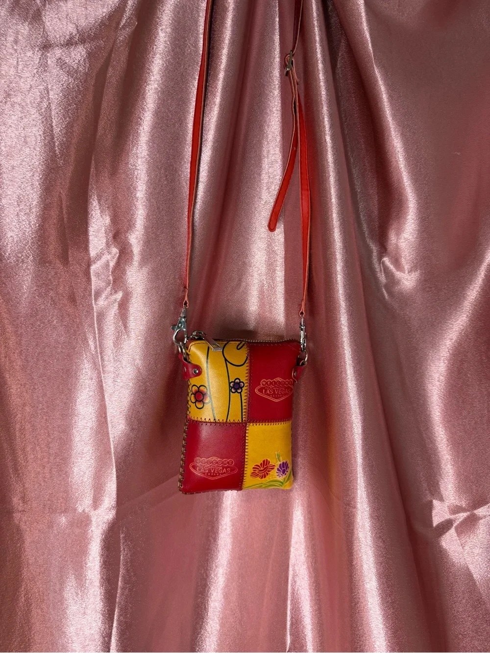 Las Vegas Colorblock Red & Yellow Crossbody Bag